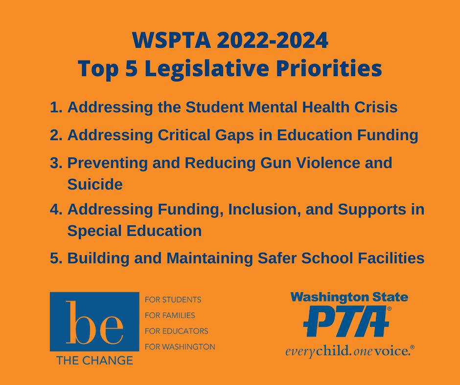 Washington PTSA Legislative Priorities