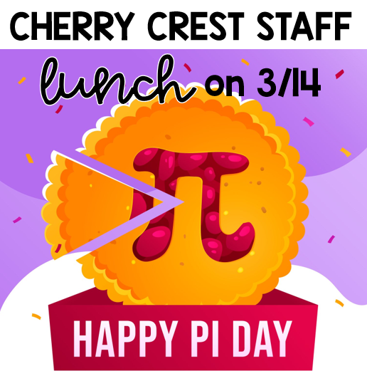 Pi Day Lunch for Staff on March 14