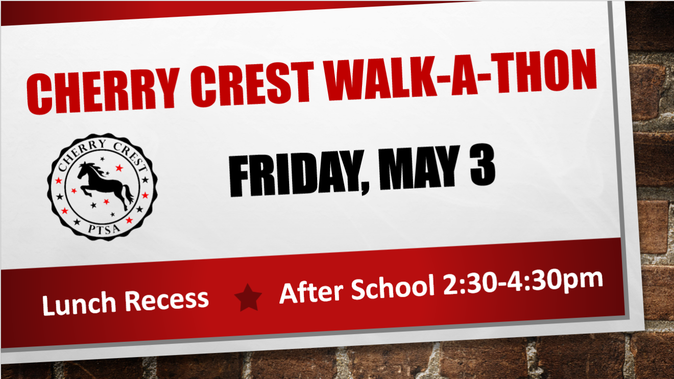 Walk-a-thon is this Friday!