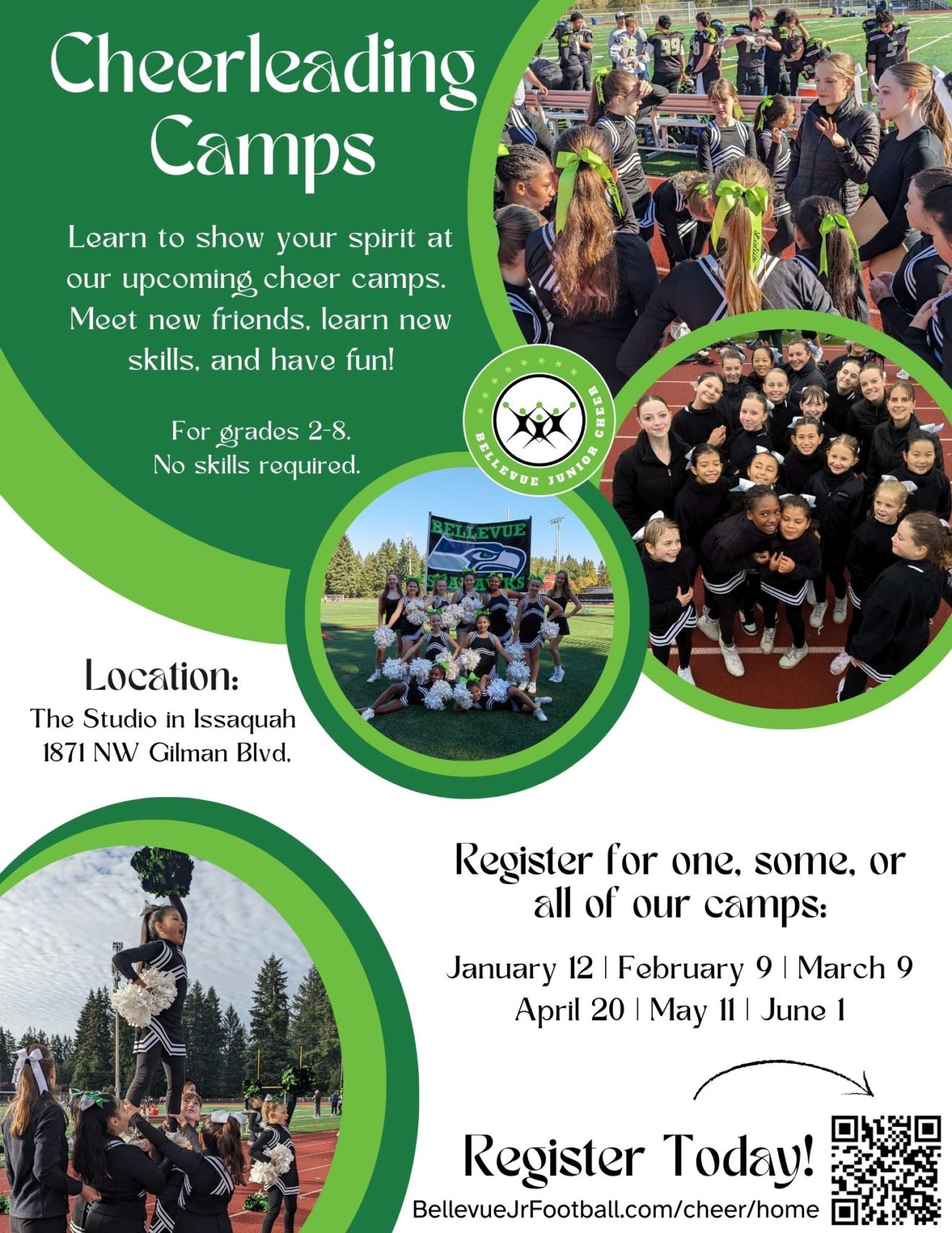 Cheerleading camps - sign up now!