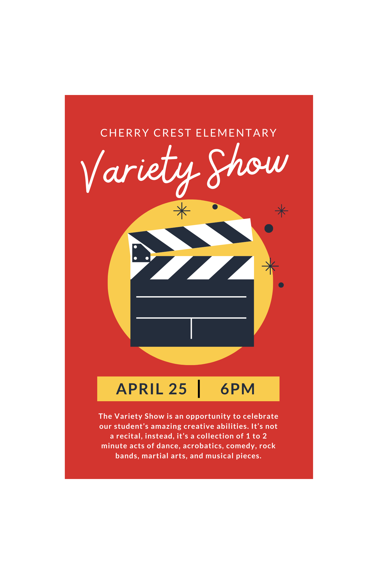 2025 Cherry Crest Variety Show Talent Submission